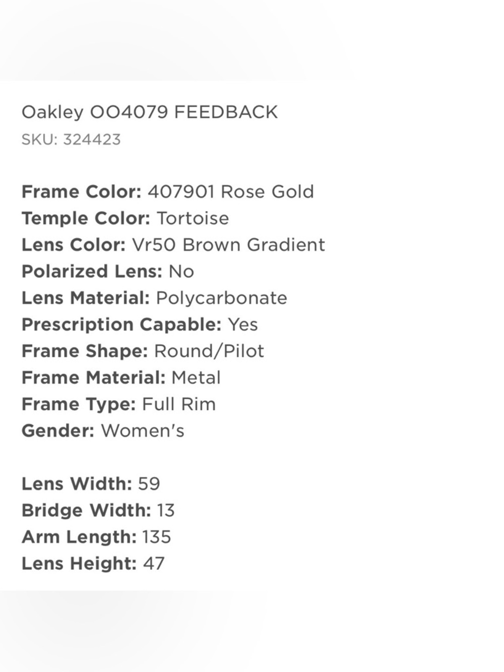 Oakley Feedback Aviator Tortoiseshell Sunglasses with Rose Gold trim NWOT - Picture 3 of 15
